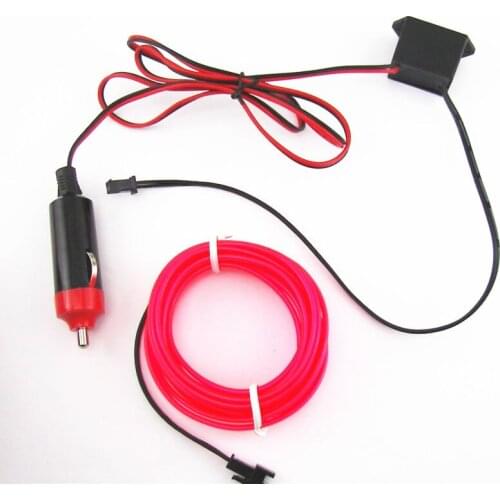 Pink 6.5ft Panel Gap Neon Light Strip Cold EL OLED Car Atmosphere Interior Trim