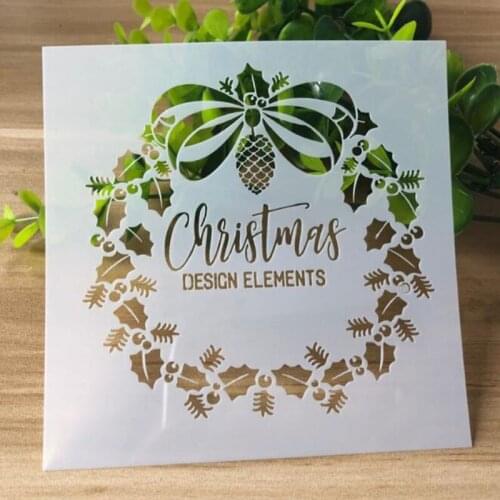 2pc Christmas Letter Painting Template DIY Coloring Embossing Sjablonen For Scrapbooking Diary Accessories Decoration Reusable