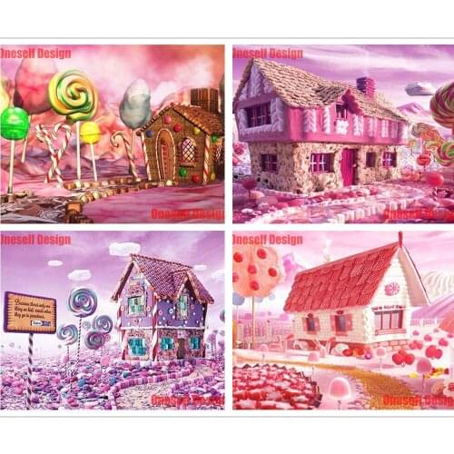 Top popular 5d diamond mosaic sale Donut 5d diamond painting full set Donut house christmas decorations for home wall sticker