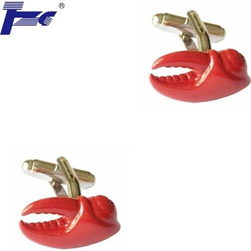 TZG Red Crab Clip Cufflink Cuff Link 2 Pairs Free Shipping