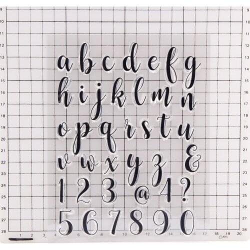 Reunion Lower Case Letters Clear Stamps DIY Scrapbooking Craft Supplies Silicon Seal Custom Card Photo Album Ink Pad Stamping