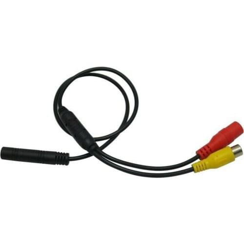 1Pcs Car Reverse Backup Rear View Camera 4-Pin Male RCA Wire Harness Signal Female Power Adapter CVBS Wire Adapter To Conne J9P9
