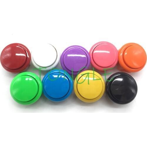 100Pcs/Lot Copy Sanwa 30mm Buttons Arcade Push Button Switch Button Replacement 10 Colors
