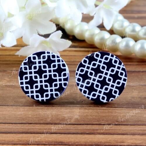 16mm Flower Round High Quality Photo Wood Laser Cut Cabochon to make Rings, Earrings, Bobby pin,Necklaces, Bracelets
