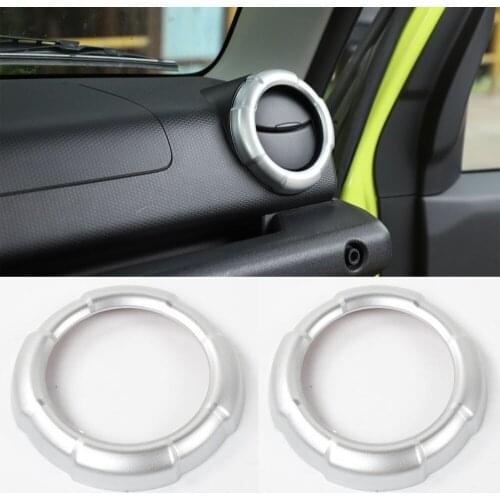 2Pcs/set Car Dashboard Side Air Vent Decoration Ring Trim Styling For Suzuki Jimny 2019+ New Car Moldings