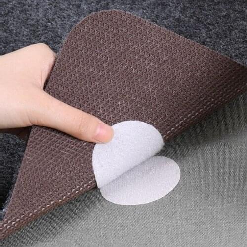 5PC Seamless Double-sided Fixed Velcro Adhesive Bed Sheets Rug Table Cloth Sofa Anti-slip Floor Anti-running Home Decoration Hot