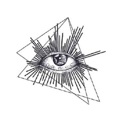 50MM×50MM tattoo stickers lasting waterproof female confession trendy cool personality black and white