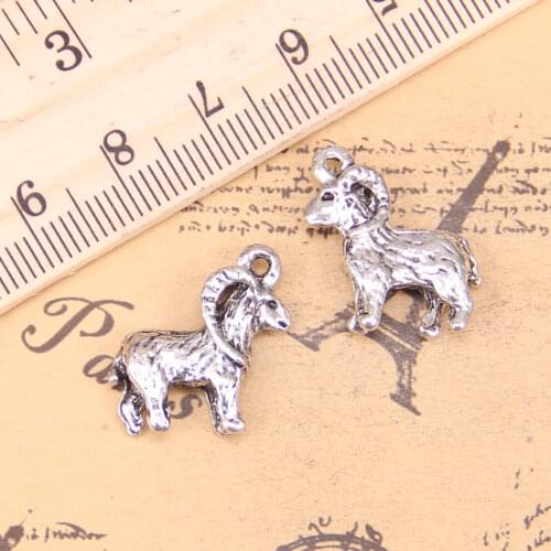 10pcs Charms goat ram 23x19mm Antique Pendants,Vintage Tibetan Silver Jewelry,DIY for bracelet necklace