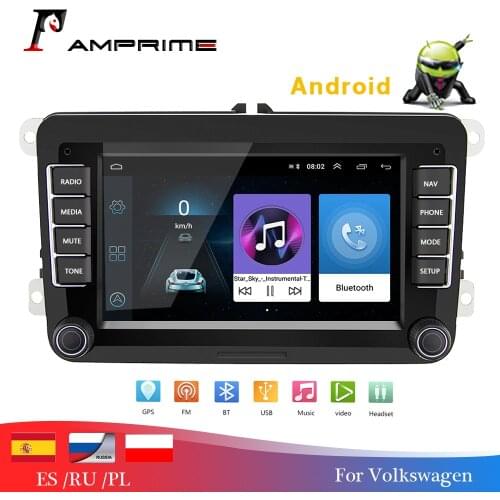 AMPrime 2 Din 7" Android Car Multimedia player For VW/Volkswagen/Passat/POLO/GOLF/Skoda/Seat With 2din GPS Navigation Maps Radio