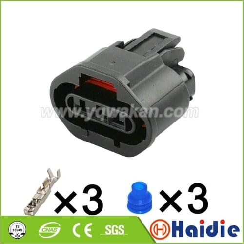 Free shipping 2sets 3pin auto plastic connector plug 7183-1334 auto waterproof cable connector 7183-1334-30