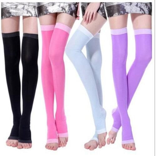 Sexy Socks Long Women Stockings Shaping Slimming Compress Sleep Warm Thigh Ladies Girls Stirrupped New Fashion Knee High 420D