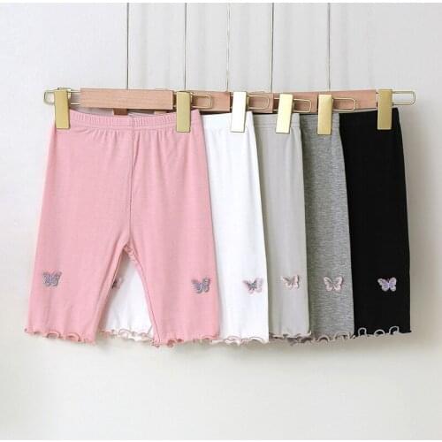 Children Clothes 2-10Y Girls Leggings Leginsy Girls Leggings Summer Kids Knee Length Five Pants Modal Elastic Pants Trouser