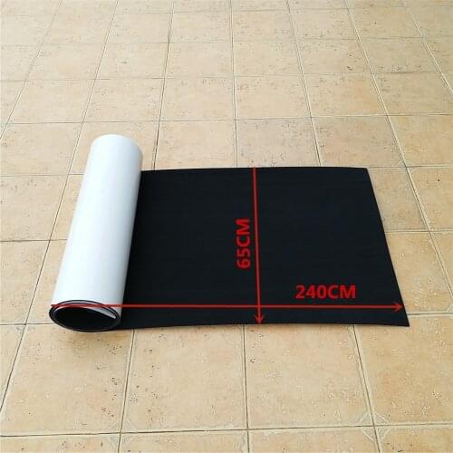 EVA Teak Boat Decking Sheet Pad 94.5"x26" Non-Skid Self-Adhesive Mat Black