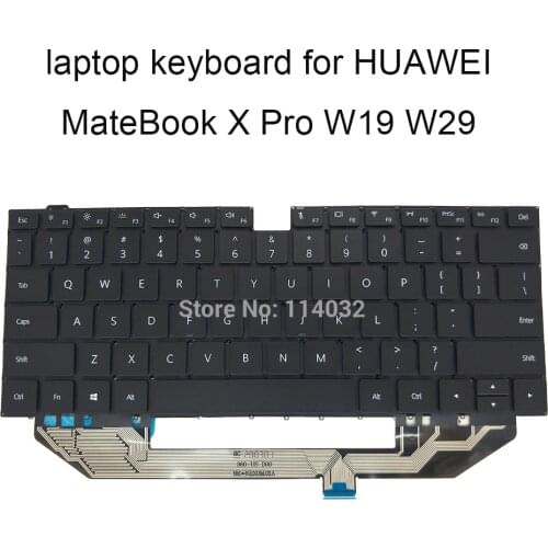 US Keyboards for Huawei MateBook X Pro MACH W19 W29 W19B W19C W29BL Notebook PC keyboard English with light keys 9Z.NG2BQ.001