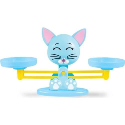 Balance Math Game Math Counting Balance Early Educational Game Kids Toy Match Game Board Cat Balancing Scale Number Learning Toy