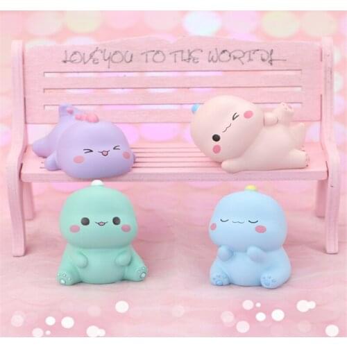 Cute Cartoon Dinosauy Figurine Model Animal Crafts Micro Landscape Ornament Home Cake Car Decor Miniature Accessories Gifts