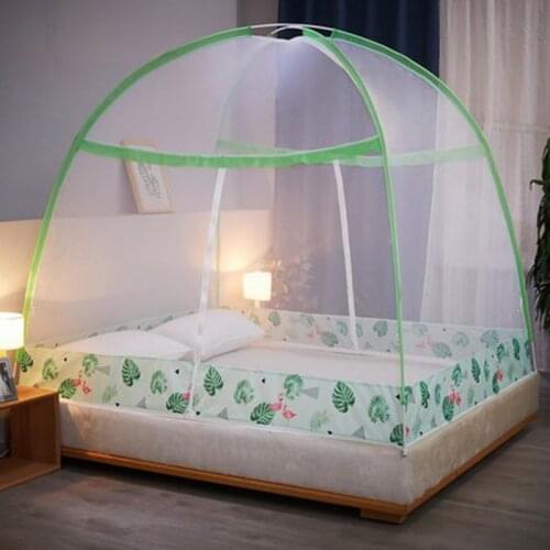 Mongolian Yurt Double-Door Mosquito Net Fold able Bed Net Single Double People Mosquito Net Anti Mosquito Bed Tent