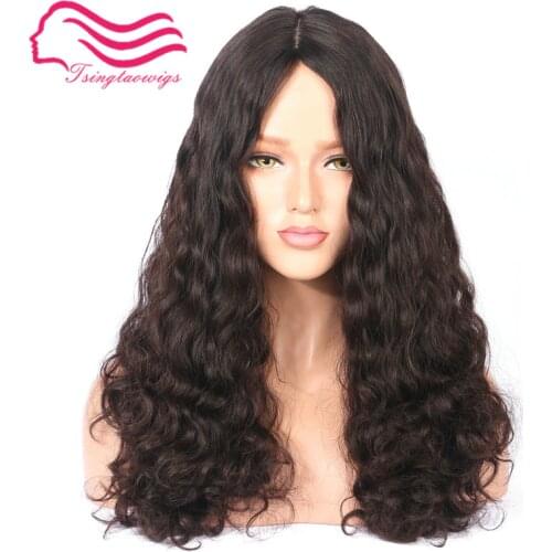 Tsingtaowigs , Custom made European virgin hair26inch dark brown curly jewish wig Best Sheitels wigs free shipping