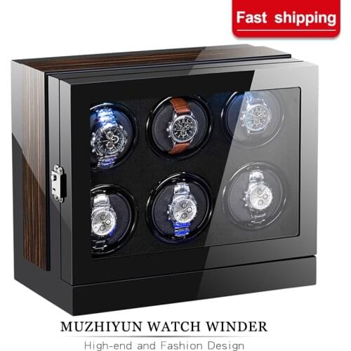 Automatic Watch Winder Box Case Holder Mechanical Watch Display Organizer Luxury Japanese Motor Shaker High Gloss PU Finish