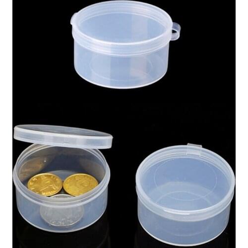 Mini Portable Transparent Jewelry Storage Box Case Home Storage Tool Can Be Coin Pill Plastic Storage Box Case Organizer W215