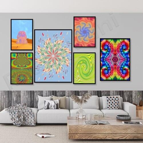 Psychedelic Acid Lsd Painting Poster Print Wall Picture Decorate Your Perfect Living Room Bedroom Home Poster