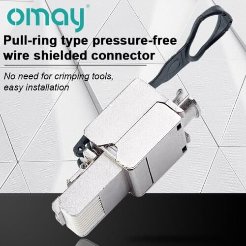 Tool-Free Zinc Alloy Shielded 8P8C RJ45 Connector Compatible with Cat6/Cat6A/Cat7/Cat8 Termination Plug for Ethernet Cable