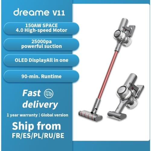 Dreame V11 Handheld Wireless Vacuum Cleaner OLED Display Portable Cordless 25kPa All in one Dust Collector floor Carpet Cleaner