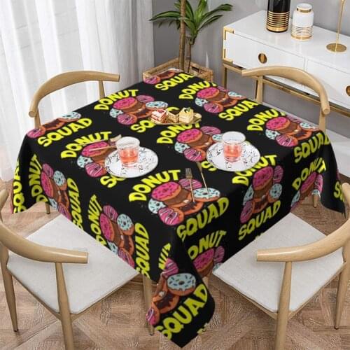 Donut Tablecloth Wholesale Waterproof Table Cover Wedding Custom Protector Polyester Table Cloth