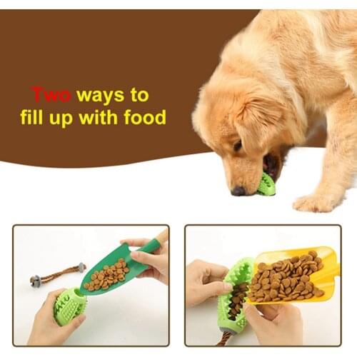 Dog Food Toy Puppy Chew Toy Food Dispenser Ball Tooth Clean Rugby shape Interactive Dog Accessories Pet Dog Toys