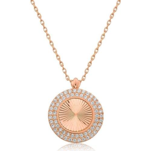 Tevuli 925 Sterling Silver Oval Ruffle Lady Necklace