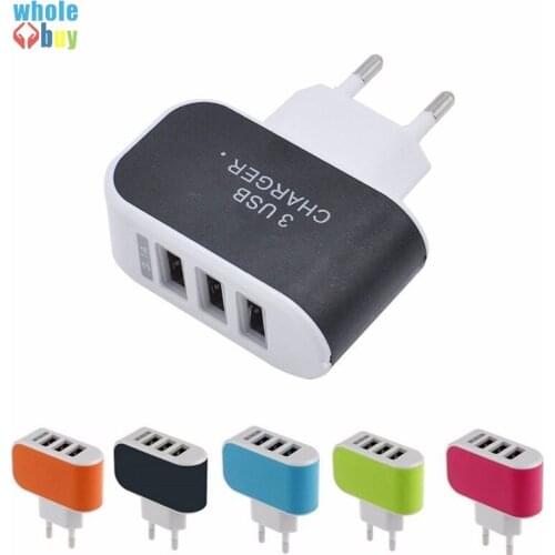 New US/EU Plug Universal 3.1A 5V USB 3 Port Wall Travel AC Charger Adapter For iPhone Huawei HTC Samsung LG 100pcs/lot