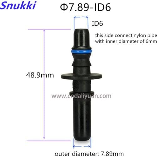 7.89mm ID6 universal general auto Fuel line quick connector plastic male connector ID6 5Pcs a lot
