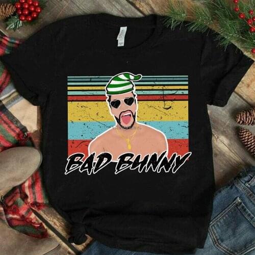 Vintage Bad Bunny Funny Singer Rapper Lover El Conejo Malo Bad Bunny Music Fan Unisex Tee Plus Size