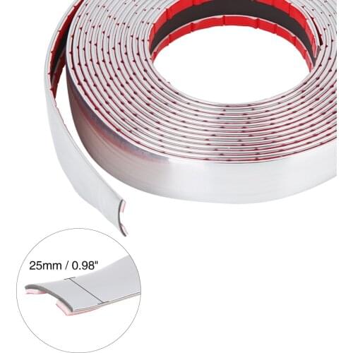 X Autohaux 5m x 25mm Car Molding Trim Strip PVC Window Body Door Decoration Adhesive Scratch Protector Vehicle For Cars Auto