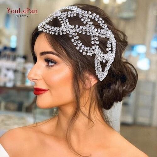 YouLaPan HP243 Shiny Diamond Headband Full Rhinestones Headwear Handmade Hair Decoration Bridal Hair Accessories Wedding Jewelry