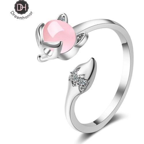 2021 New Arrivals Simple 925 Silver Opal Cat Eye Open Rings For Woman Jewelry Gift