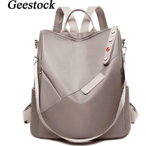 Geestock Women Anti-theft Backpacks Oxford Teenage Girl School Bags Lady Fashion Backpack Waterproof Women Bag Girl Satchel