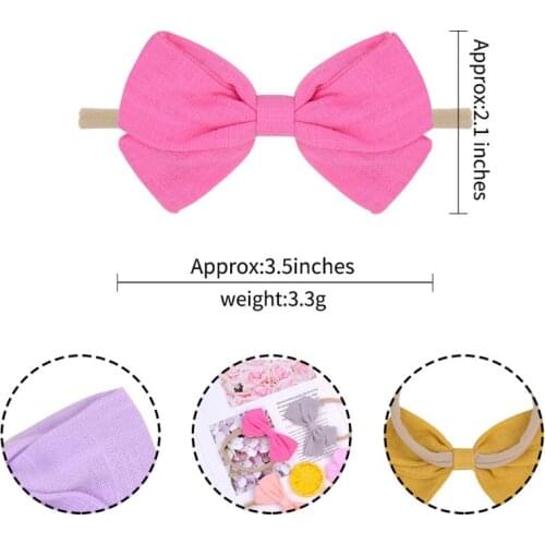12 Pcs Baby Girls Nylon Headbands Newborn Infant Toddler Hairbands Soft Headwrap F3ME