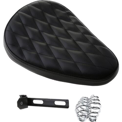 Motorcycle 3" Spring SOLO Bracket Diamond Seat For Kawasaki Vulcan Custom