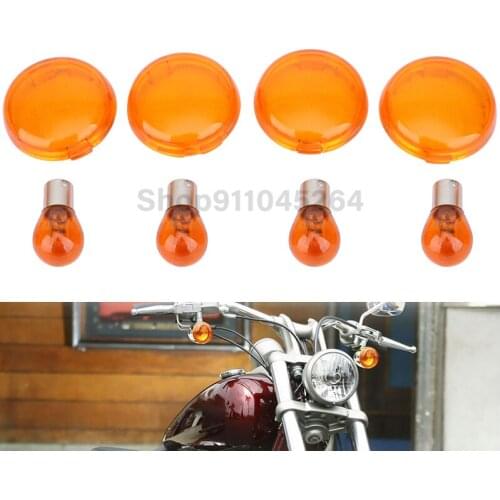 4PCS Motorcycle Turn Signal Lights Lens Indicator Lamp Flashers For Harley Sportster 883 1200 XL 72 48 XL1200 2004-2017