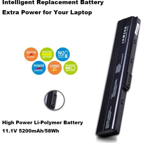 5200mAh laptop battery for Asus A52 A52J A52F A52JB A52JK A52JR K42 K42F K42JB K42JK K52F K52J A31-K52 A32-K52 A41-K52 A42-K52