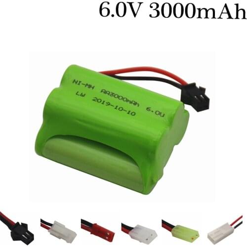6v 3000mah NiMH Battery For Rc toys Cars Tanks Robots rc Boats Guns 6v Rechargeable Battery AA Battery Pack 1Pcs