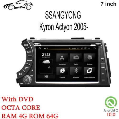 ANDROID CAR GPS Car Multimedia For SSANGYONG Kyron Actyon CAR DVD PLAYER RAM 4G ROM 64G Car Multimedia CAR NAVIGATION 2005