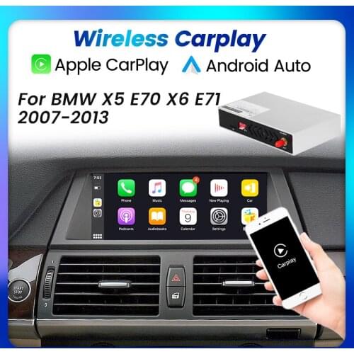 Apple Wireless Carplay For BMW X5 E70 X6 E71 2007-2013 CIC NBT System With Android Auto Siri Map Phone BT