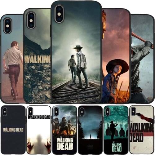 The Walking Dead black Silicone Phone Case For iPhone 12 XR XS Max 5 5S SE 2020 6 6S 7 8 PLUS X 11Pro Max 11 Cover