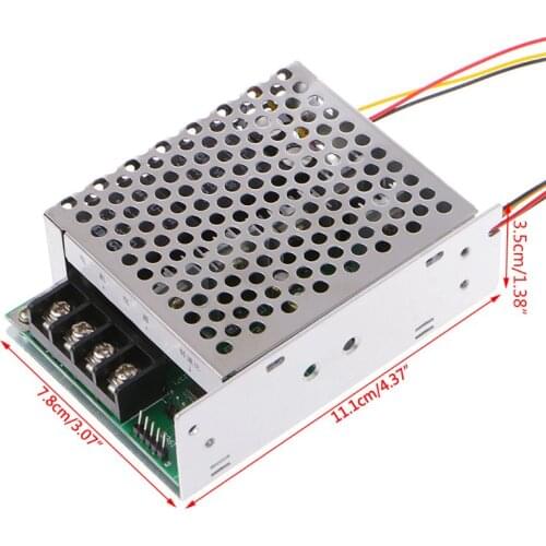 DC 10-55V 12V 24V 36V 60A PWM DC Motor Speed Controller CW CCW Reversible Switch