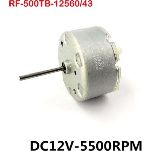 Mabuchi RF-500TB-12560 electric Motor DC 6V-12V 9V 5500RPM Metal Brush Long Shaft 19mm Round Motor DIY Household appliances