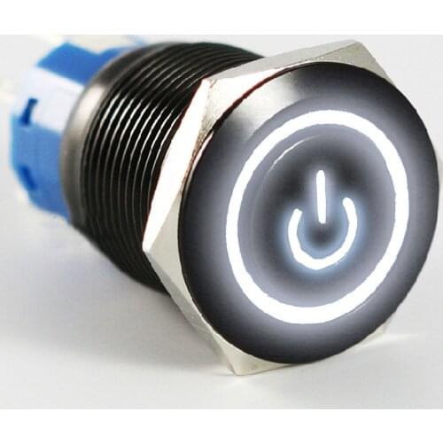 EE support Black 12V 5A 19mm Colors LED Light Metal Push Button Toggle Switch Universal Car Accessories Sales