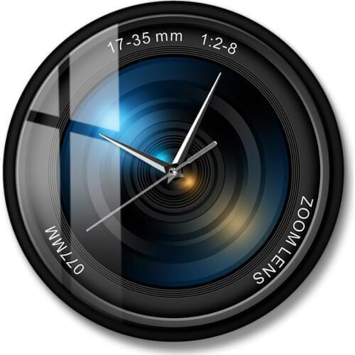 Photography Zoom Color Photo ISO Exposure Custom Print Watch Camera Len Clock Wall Home Decor Cameraman Photographer Reloj Pared