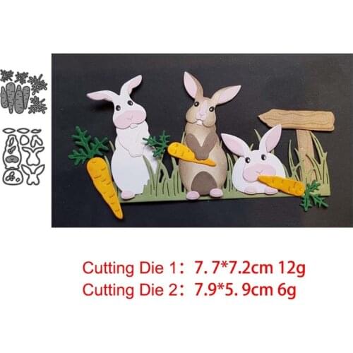 Rabbit and radish Metal Cutting Dies DIY Scrapbooking Paper Photo Album Crafts Mould Cards Blade Punch Stencils